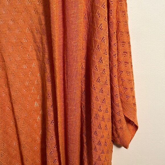 Women’s 2X sweater Jones New York Flowy delicate knit cardigan burnt orange - Picture 5 of 13